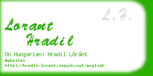 lorant hradil business card